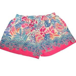 Lilly Pulitzer Resort Wear Shorts Women's Size S Sea Turtle  Elastic Waist